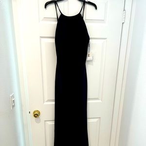 Calvin Klein Navy Halter evening dress